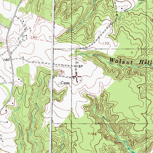 Topographic Map of Walnut Hill, VA