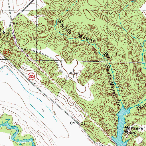 Topographic Map of Waverly Hill, VA