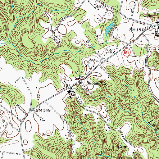 Topographic Map of Zacata School (historical), VA