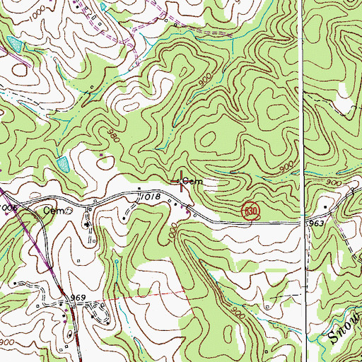 Topographic Map of Bernard Cemetery, VA