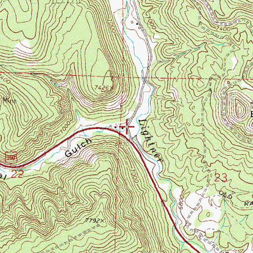 Topographic Map of Coal Gulch, CO
