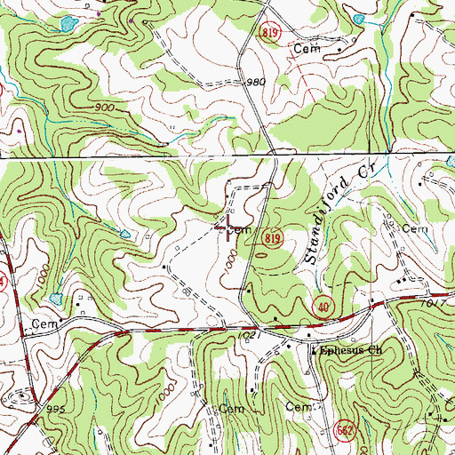 Topographic Map of Housman-Ferguson Cemetery, VA