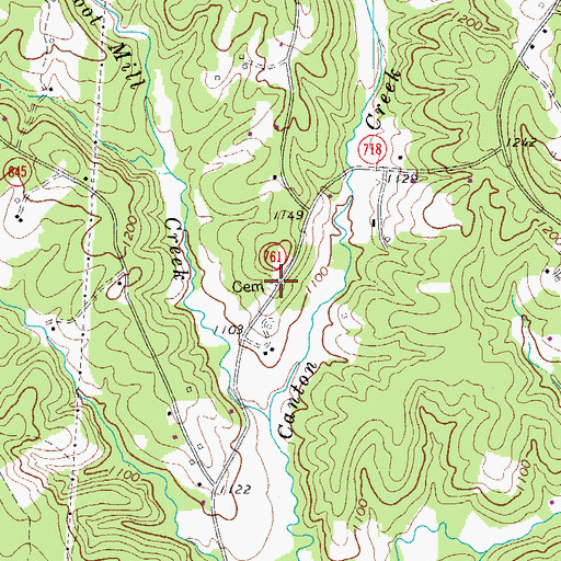 Topographic Map of Jamison Cemetery, VA