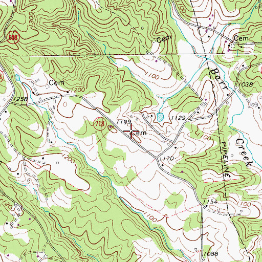 Topographic Map of Ramsey Cemetery, VA