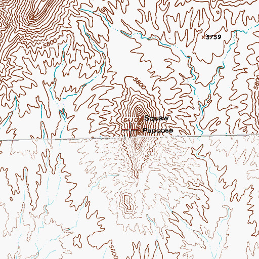 Topographic Map of Papoose, CO
