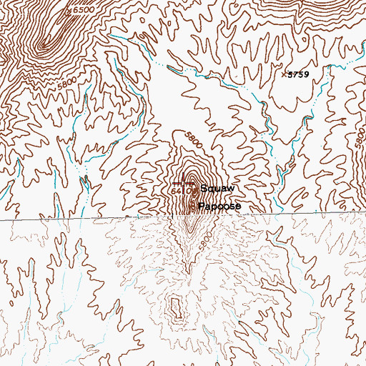 Topographic Map of Squaw, CO