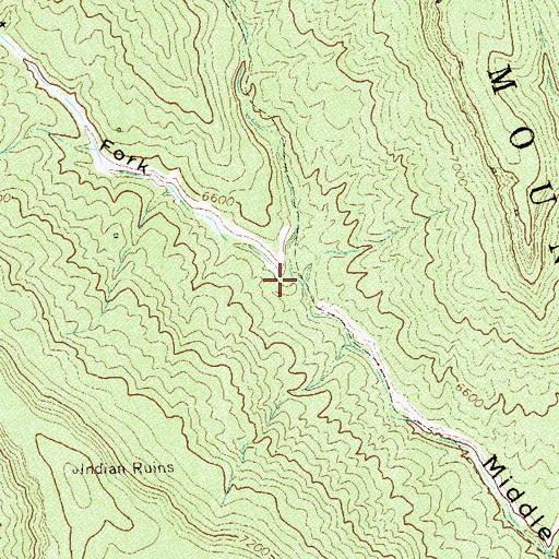 Topographic Map of West Fork Middle Fork Ute Canyon, CO