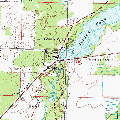 Topographic Map of Jordan 1905c39 Dam, WI