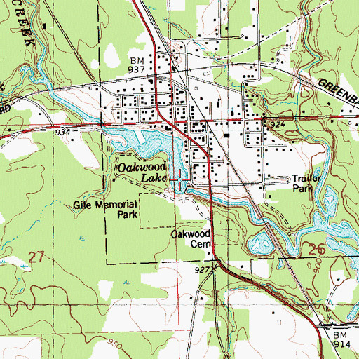 Topographic Map of Merillan Mills Dam, WI