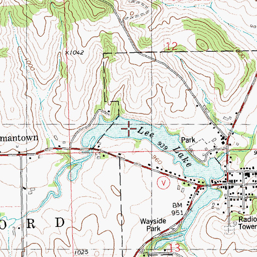 Topographic Map of Lee Lake 20, WI