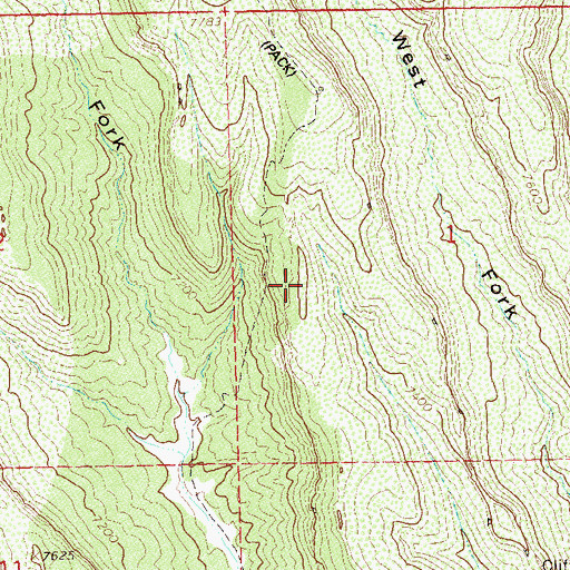 Topographic Map of Wildhorse Mesa, CO