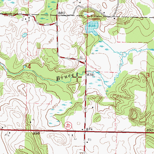 Topographic Map of Alpine Lake 3WR471 Dam, WI