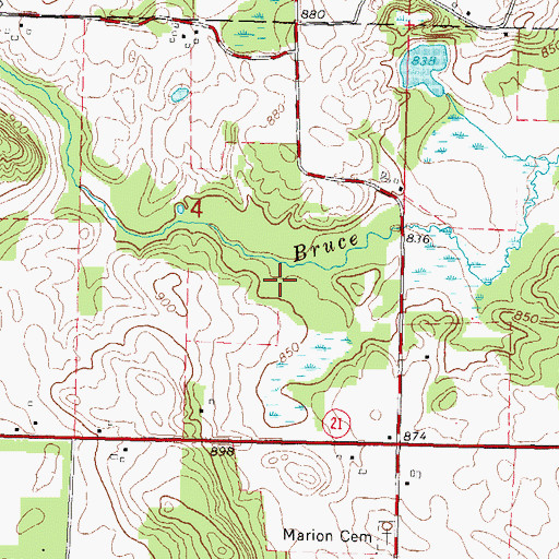 Topographic Map of Alpine Lake 4, WI