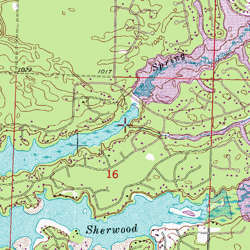 Topographic Map of Lake Camelot 3WR324 Dam, WI