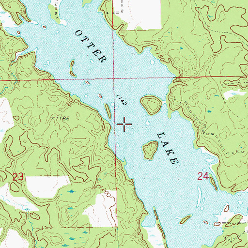 Topographic Map of Otter Lake 27, WI