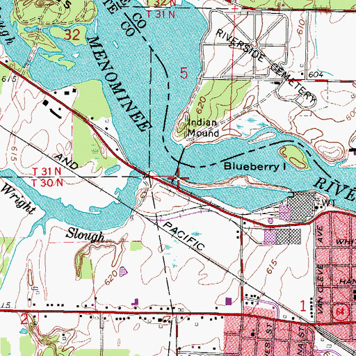 Topographic Map of Upper Scott Flowage 4060, WI