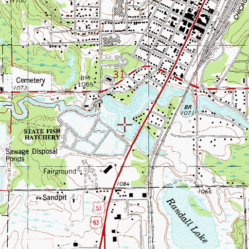 Topographic Map of Yellow River Flowage, WI
