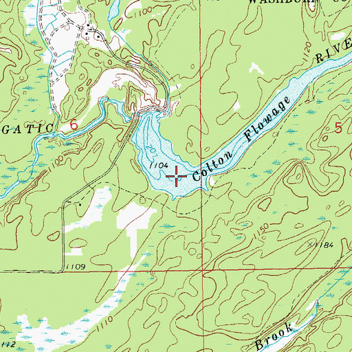 Topographic Map of Colton Flowage 95, WI