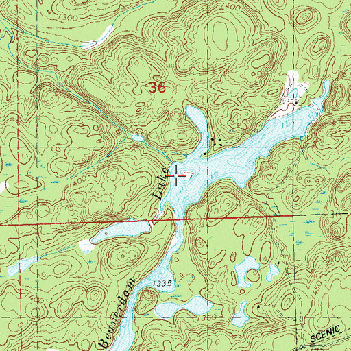 Topographic Map of Brunsweiler Creek Dam, WI