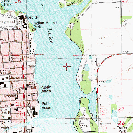 Topographic Map of Rice Lake 230, WI