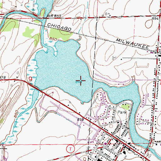 Topographic Map of Marshall Millpond 72, WI