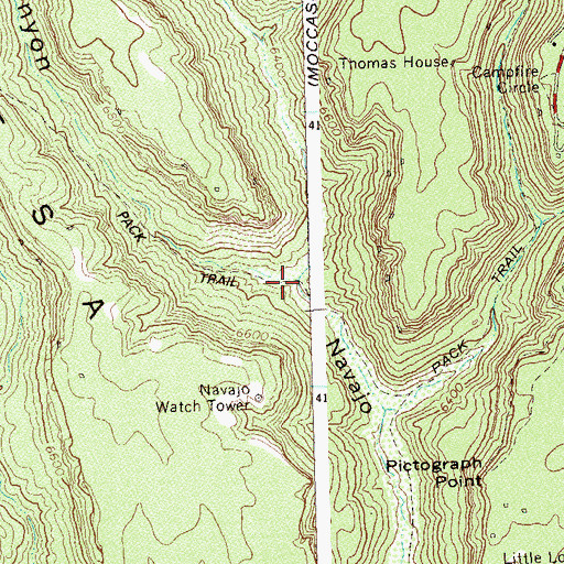 Topographic Map of Wickiup Canyon, CO