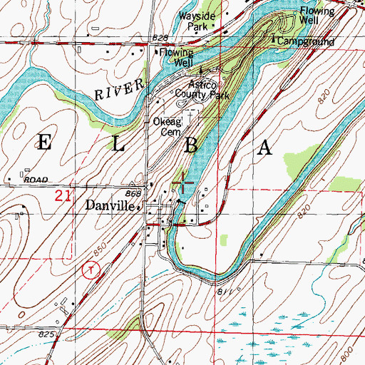Topographic Map of Danville Millpond 165, WI