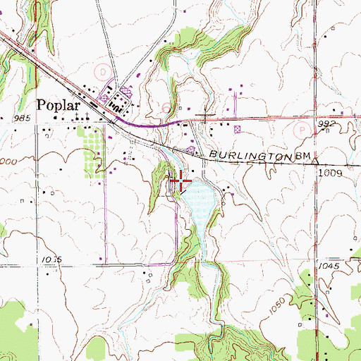 Topographic Map of Poplar Dam, WI
