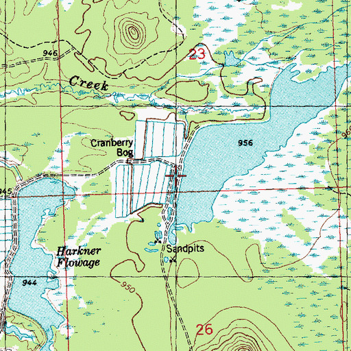 Topographic Map of Harkner 1 Dam, WI