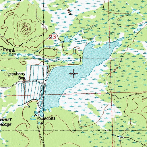 Topographic Map of Lake 23 15 6, WI