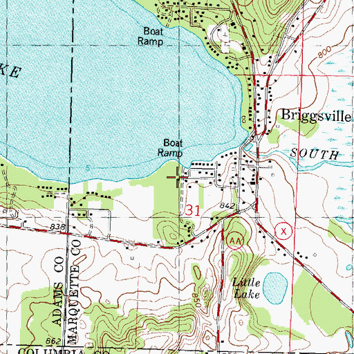 Topographic Map of Mason Lake 37, WI