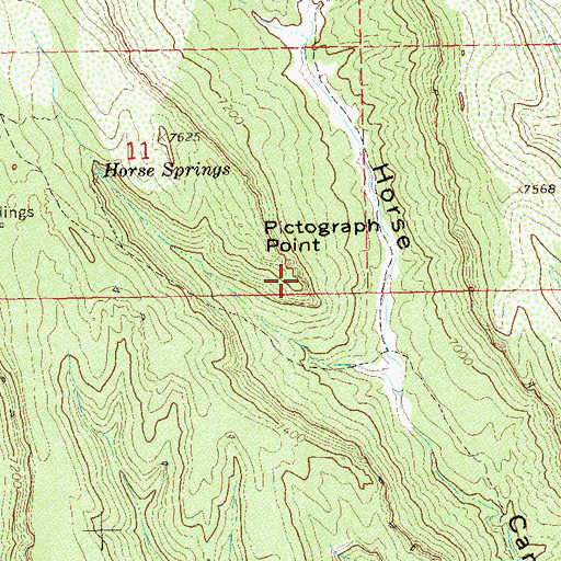 Topographic Map of Pictograph Point, CO