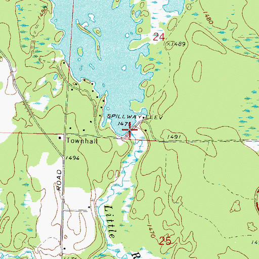 Topographic Map of Killarney Lake 32, WI