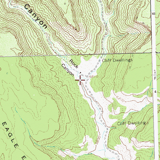 Topographic Map of Rock Canyon, CO