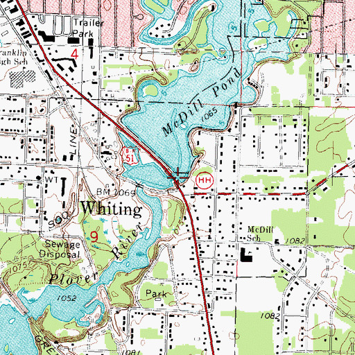 Topographic Map of McDill 2-WP-1579 Dam, WI