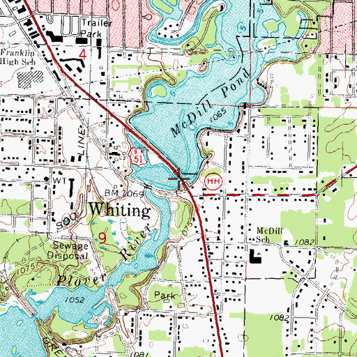 Topographic Map of McDill Pond 163, WI