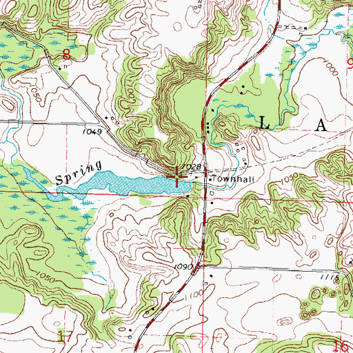 Topographic Map of Spring Creek 3 WR 878 Dam, WI