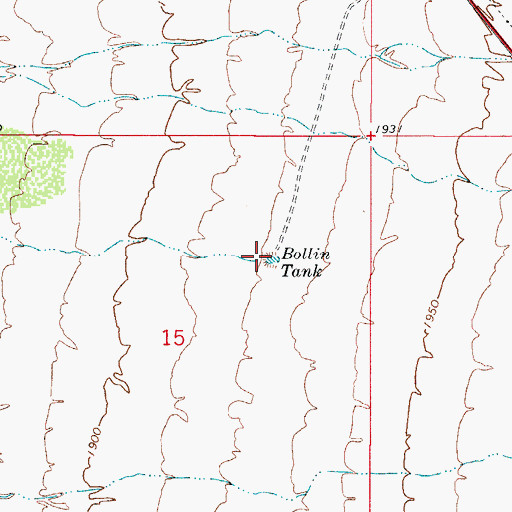 Topographic Map of Bollin Tank, AZ