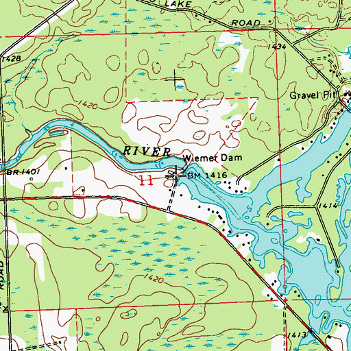 Topographic Map of Murray 2WP375 Dam, WI