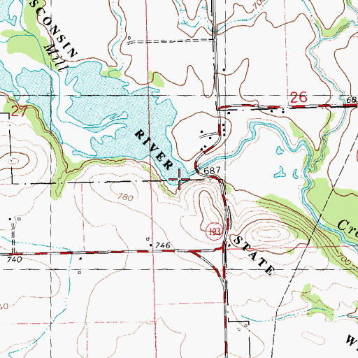 Topographic Map of Rodolf Dam, WI