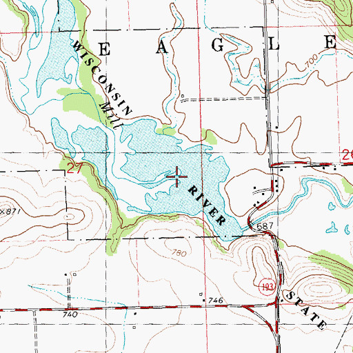 Topographic Map of Balmoral Pond 94, WI