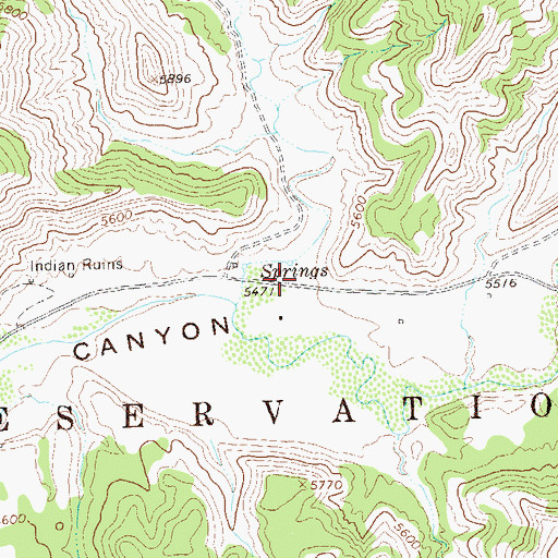 Topographic Map of Ute Canyon, CO