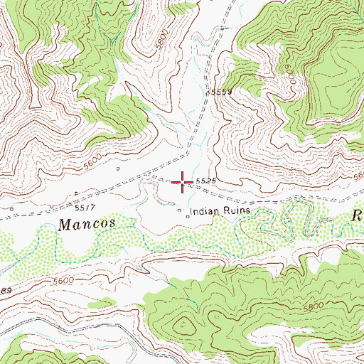 Topographic Map of Navajo Canyon, CO