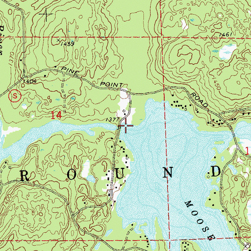 Topographic Map of Moose Lake 1911 C640 Dam, WI