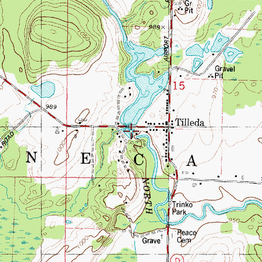 Topographic Map of Tilleda 1885C281 Dam, WI