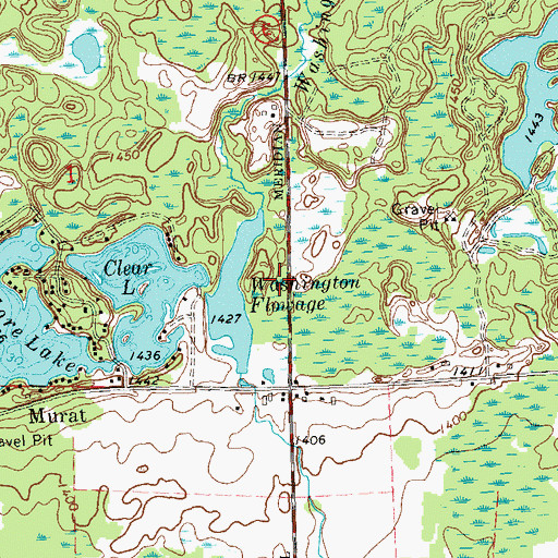 Topographic Map of Clear Lake, WI
