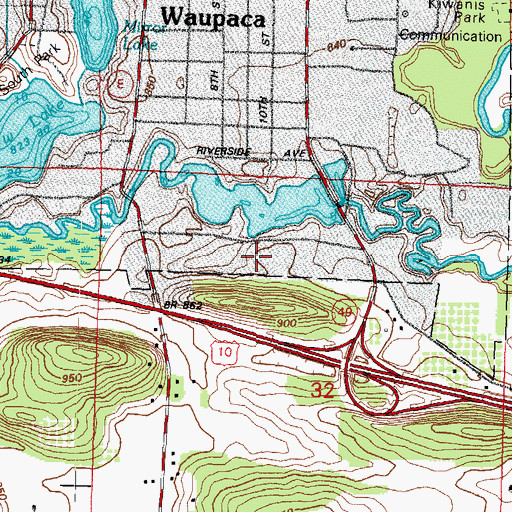 Topographic Map of Cary Pond 91, WI