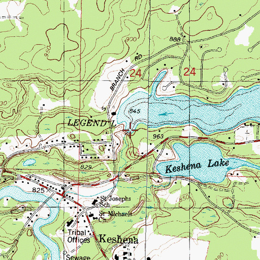 Topographic Map of Legend Lake Number 236 2, WI