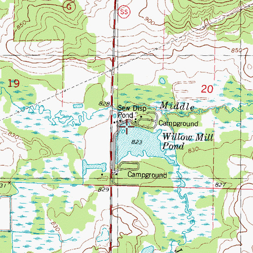 Topographic Map of Ingram Mill 2WP1153 Dam, WI