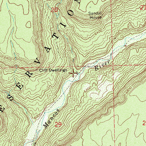 Topographic Map of Weaver Canyon, CO